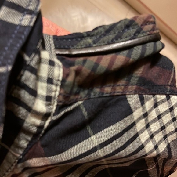 INC Men’s Long Sleeve snap front Shirt Sz 2 XL Black/Grey/Burgundy - Picture 3 of 3